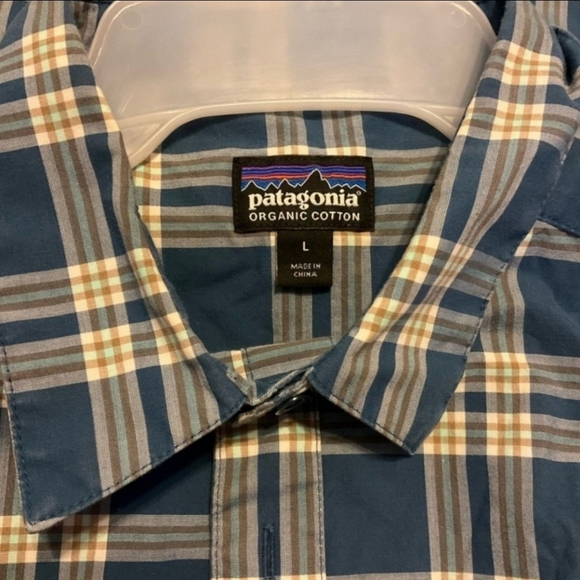 Patagonia Organic Cotton Casual button down shirt size Large - Picture 2 of 3